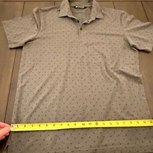 Travis Mathew Charcoal Patterned Polo Shirt